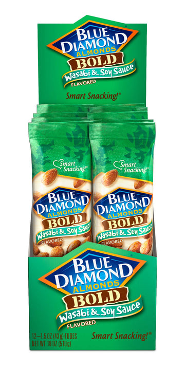 Blue Diamond Almonds, Wasabi and Soy, 1.5 Ounce (Pack of 12)