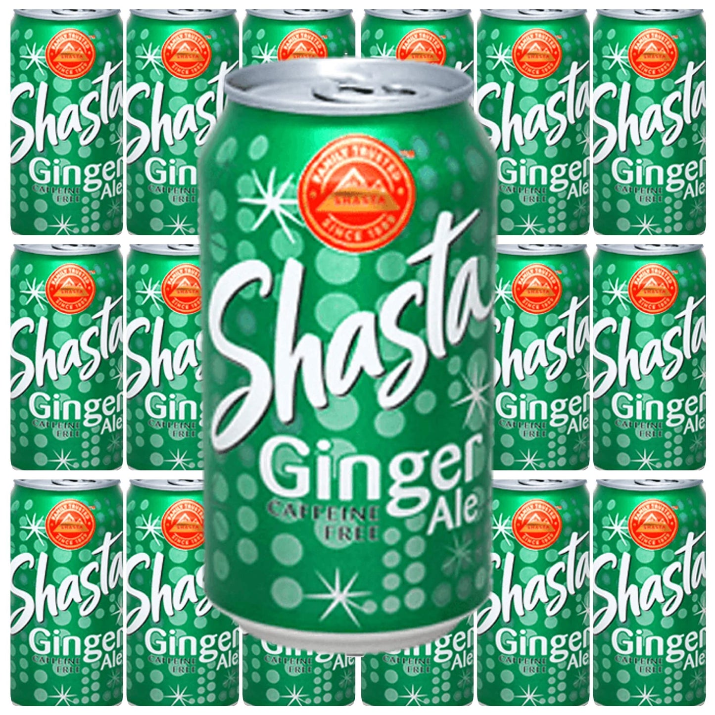 Westernmby Shasta Ginger Ale, 12 Fl Oz Cans, Pack of 18, Total 216 Fl Oz