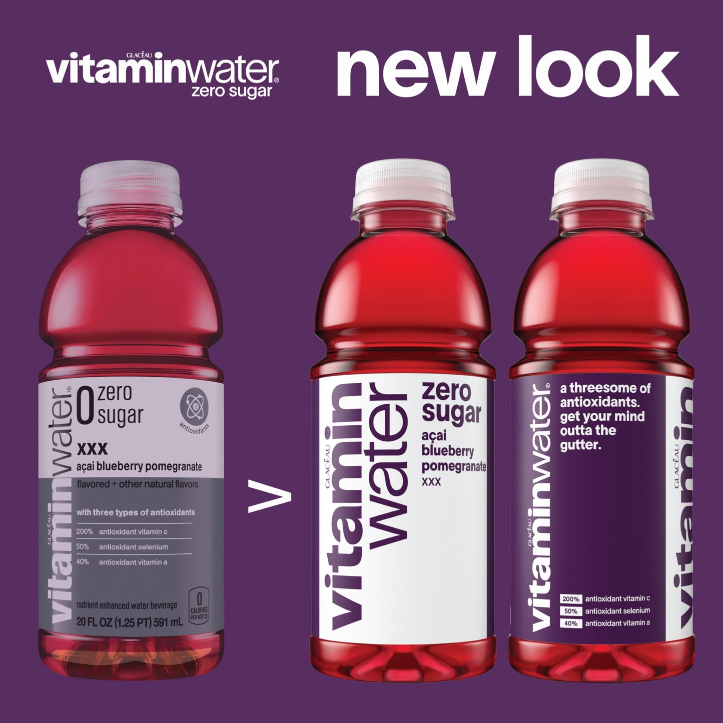 vitaminwater Zero Sugar Pineapple Passionfruit Re-hydrate Nutrient Enhanced Water Bev. 20 oz. 12 pack
