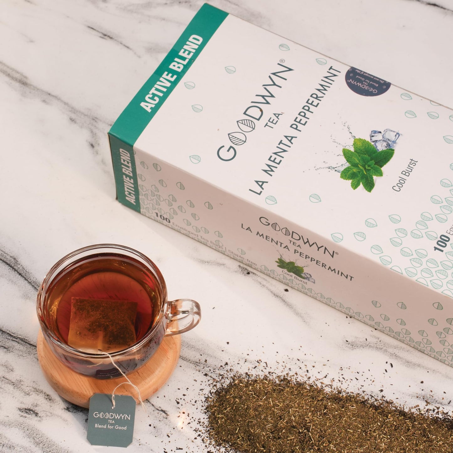 Goodwyn Peppermint Tea, Herbal Tea To Refresh And Rejuvenate, 100 Tea Bags
