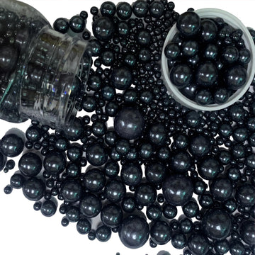 Sentovac Black Pearl Sprinkles Edible Sugar For Cake Decorating Fancy Sprinkles Cake Topper Cupcake Cookie Baking Decorations Halloween Christmas Valentine'S Day Wedding Supplies