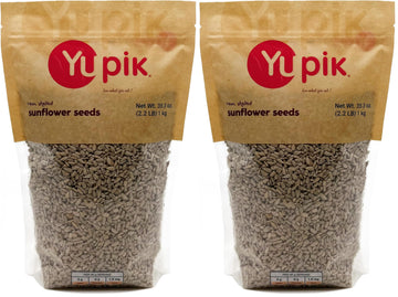 Yupik Seeds, Raw Shelled Sunflower Kernels, 2.2 lb (Pack of 2)