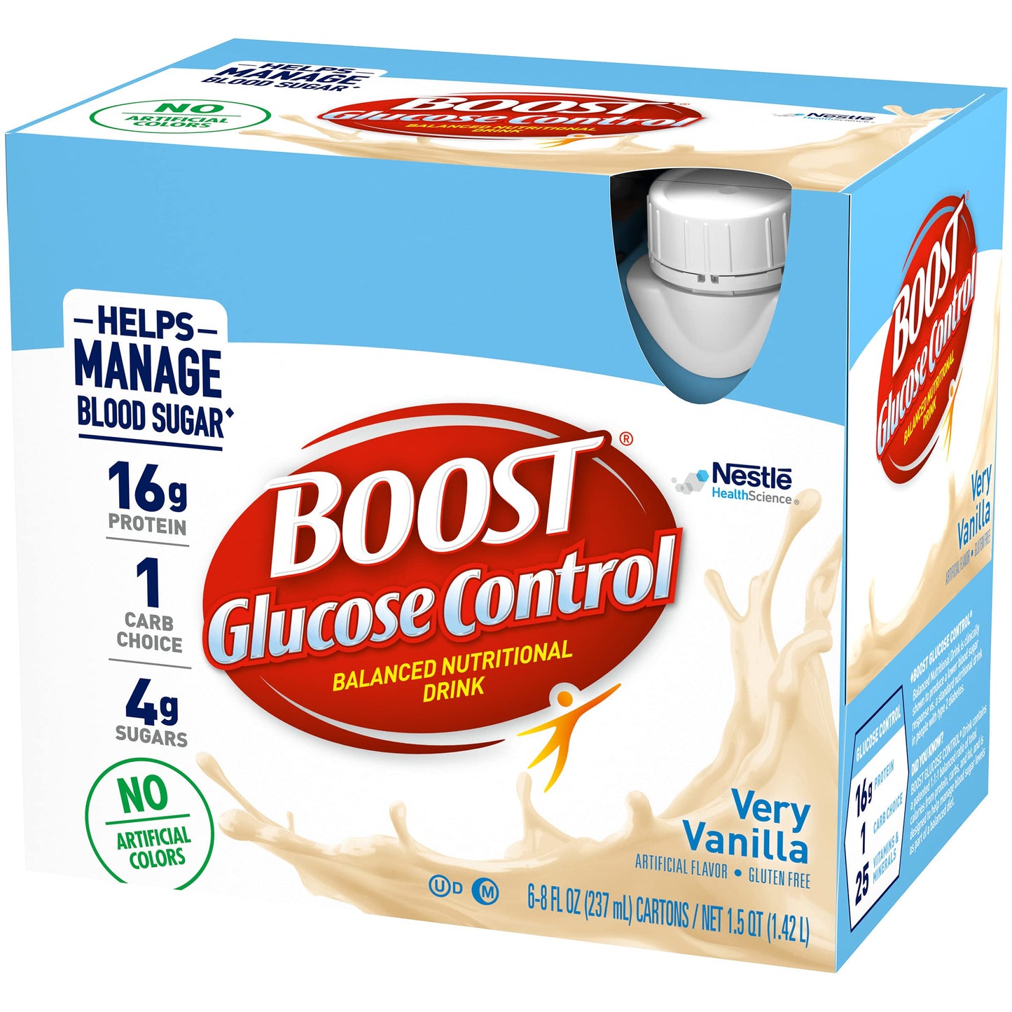 BOOST Glucose Control Nutritional Drink, Vanilla Flavor, 8 Fl Oz (Pack of 1)