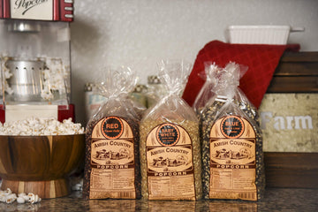 Amish Country Popcorn | 2 Lb Of Red, 2 Lb Of Medium White, & 2 Lb Of Blue Kernels | Old Fashioned, Non-Gmo And Gluten Free