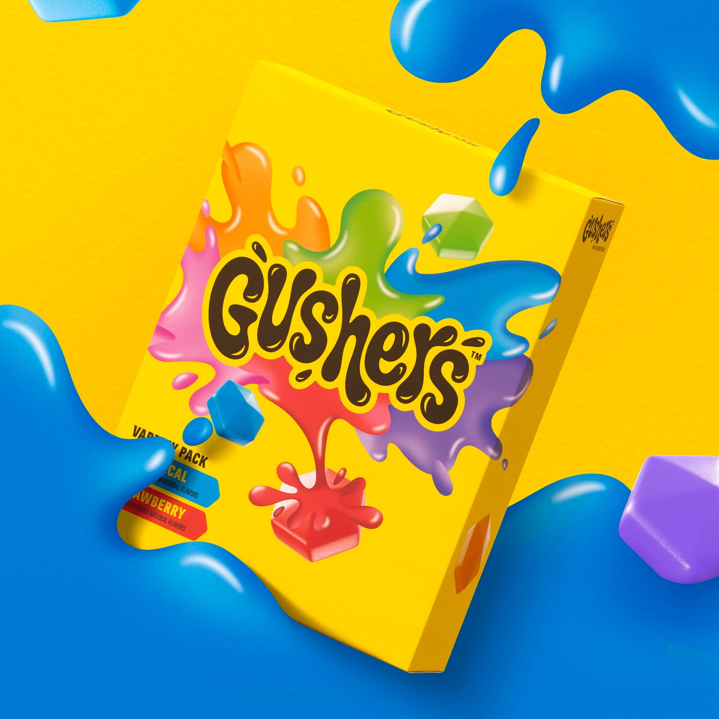 Gushers Fruit Flavored Snacks, Strawberry And Tropical Flavors, 12 Ct