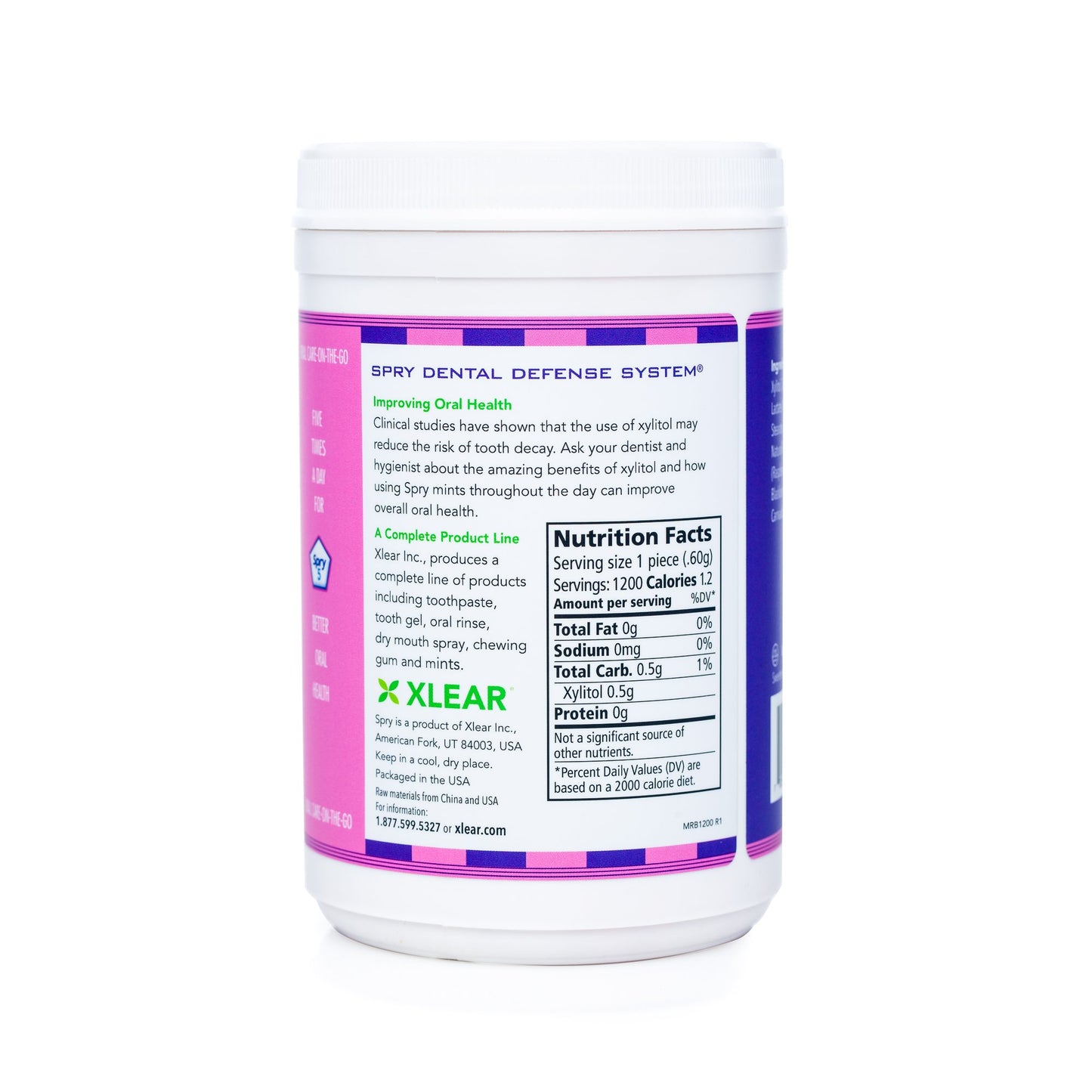 Spry Xylitol Berry Blast Mints Sugar Free Candy - Breath Mints That Promote Oral Health, Dry Mouth Mints That Increase Saliva Pr
