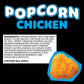 Pilgrims Popcorn Chicken | Fully Cooked | 11 G Protein | Frozen |1.50 LB