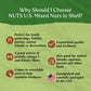 NUTS U.S. - Mixed Nuts In Shell (Almonds  Walnuts  Hazelnuts  Pecans  Brazil Nuts) | No Added Colors and No Artificial Flavors | Fresh Buttery Taste and Raw |Packed In Resealable Bags!!! (6 LBS)