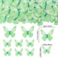 Gyufise 72Pcs Edible Butterfly Cupcake Toppers & Decorations For Butterfly Theme Baby Shower & Kids Birthday Party Cake Supplies - Green