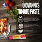 Giovannis Organic Double Concentrated Tomato Paste - Made In The Usa With San Joaquin Valley Vine-Ripened Tomatoes, 4.5 Oz Tube