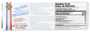 NATURAL NECTAR Organic Palmiers Cookies, 3.5 OZ