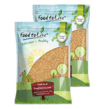 Food to Live Golden Flax Seeds, Premium Whole Flaxseeds, 20 Pounds, Raw, Vegan, Kosher, High in Omega-3 and Fiber