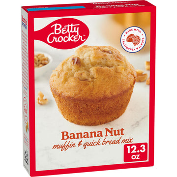 Betty Crocker Banana Nut Muffin And Quick Bread Mix, Made With California Walnuts, 12.3 Oz.