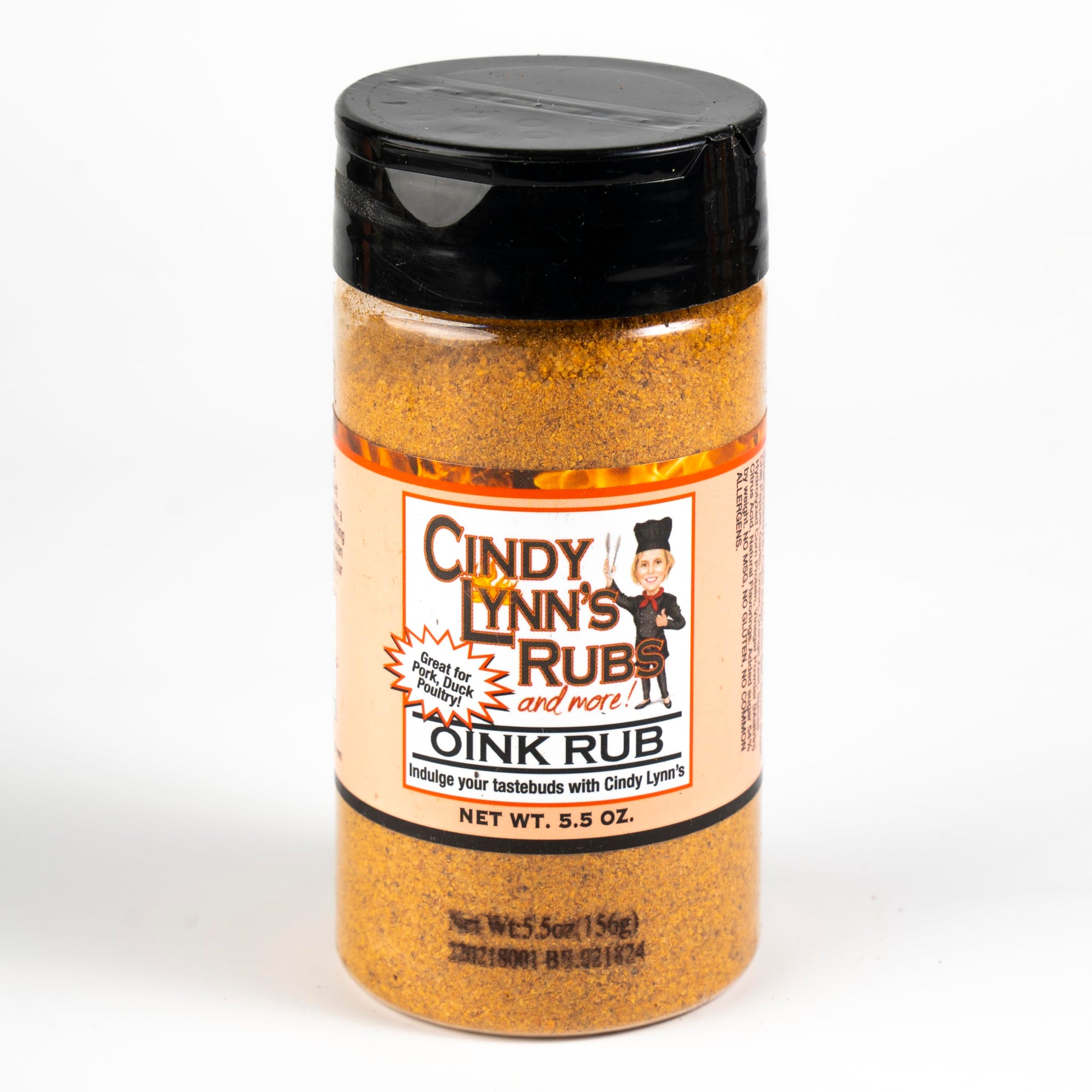 CINDY LYNNS Oink Rub and Seasoning, Dry Rub for Pork, Chicken, Duck, 5.8 oz, Gluten Free