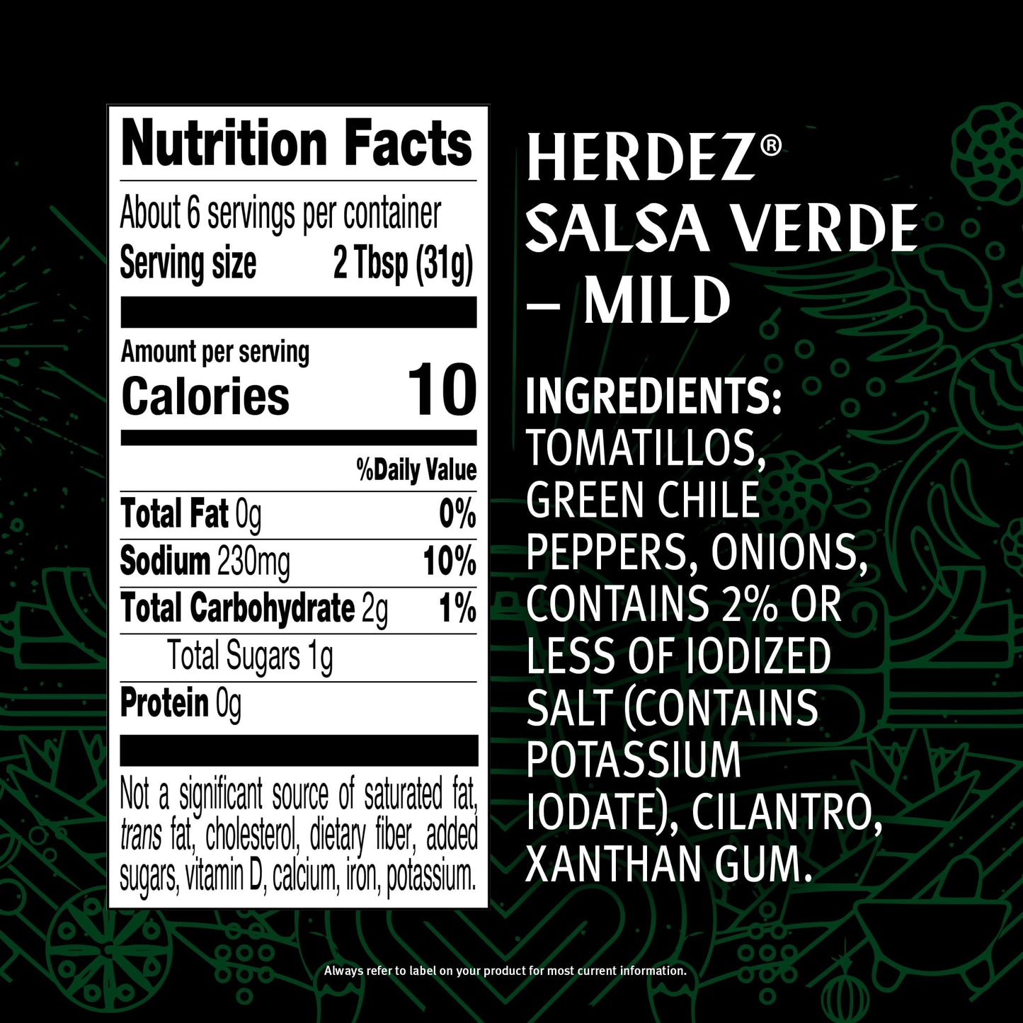 Herdez Salsa Verde, Mild, 7 oz, Pack of 1, Authentic Mexican Flavor