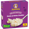 Annie'S Shells And White Cheddar Mac And Cheese With Organic Pasta, Dinner Side Or Snacks, 4 Ct, 24 Oz