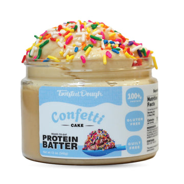 Twisted dough - Confetti Batter | Healthy Edible Dessert | 100 Grams Of Whey Protein | Protein Packed Cookie Dough | Gluten Free