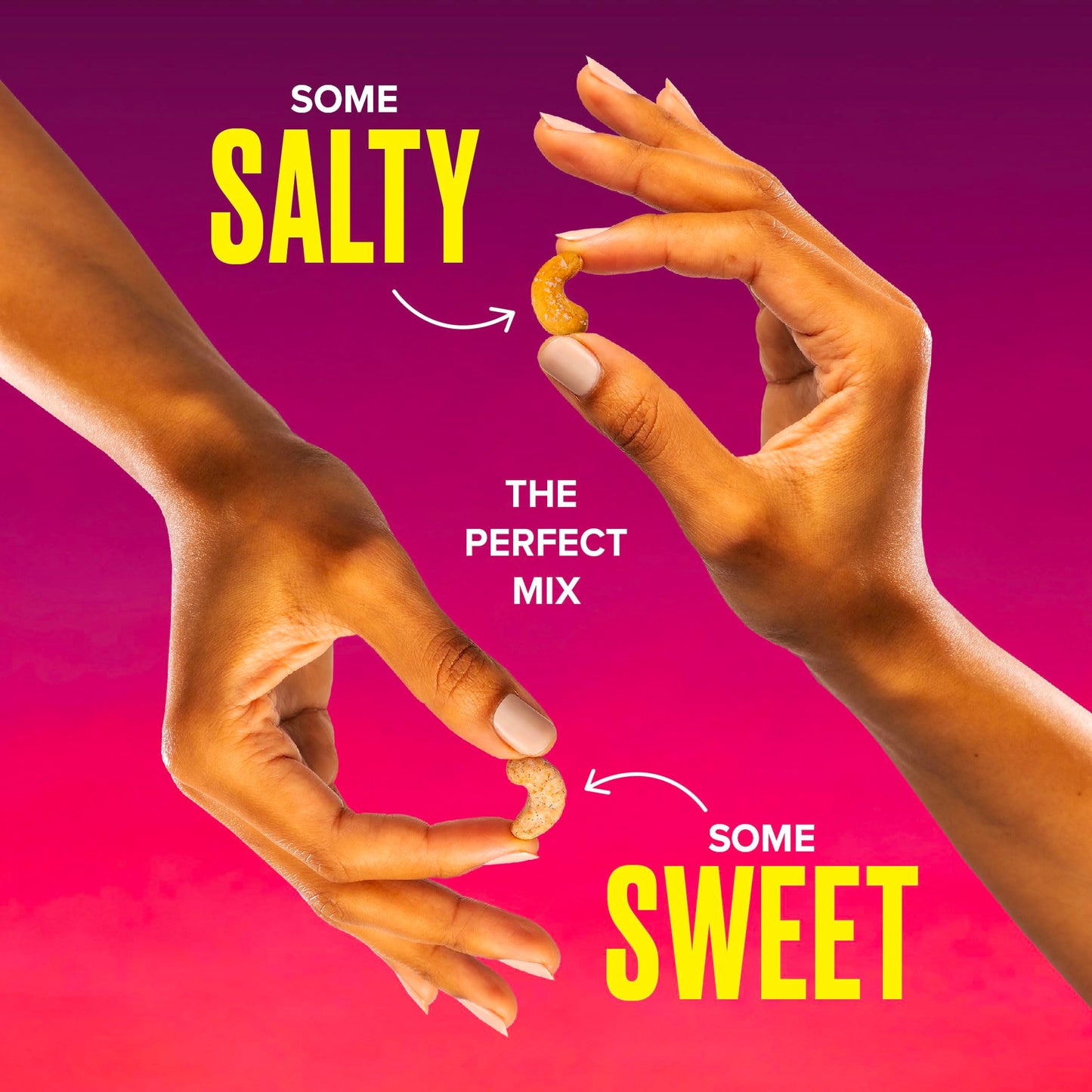 SKINNYDIPPED Salty + Sweet Cinnamon Crunch Cashew, Healthy Snack, Plant Protein, Gluten Free, 4 oz Resealable Bags, Pack of 5