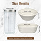 BICRET Sourdough Starter Kit – Complete Baking Supplies, 2 Silicone Proofing Baskets, Baking Mat, White, Model FJ-3-4C