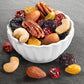 A Gift Inside Fruitfully Classic Happy Holidays Fresh Fruit Basket With Cheese And Nuts