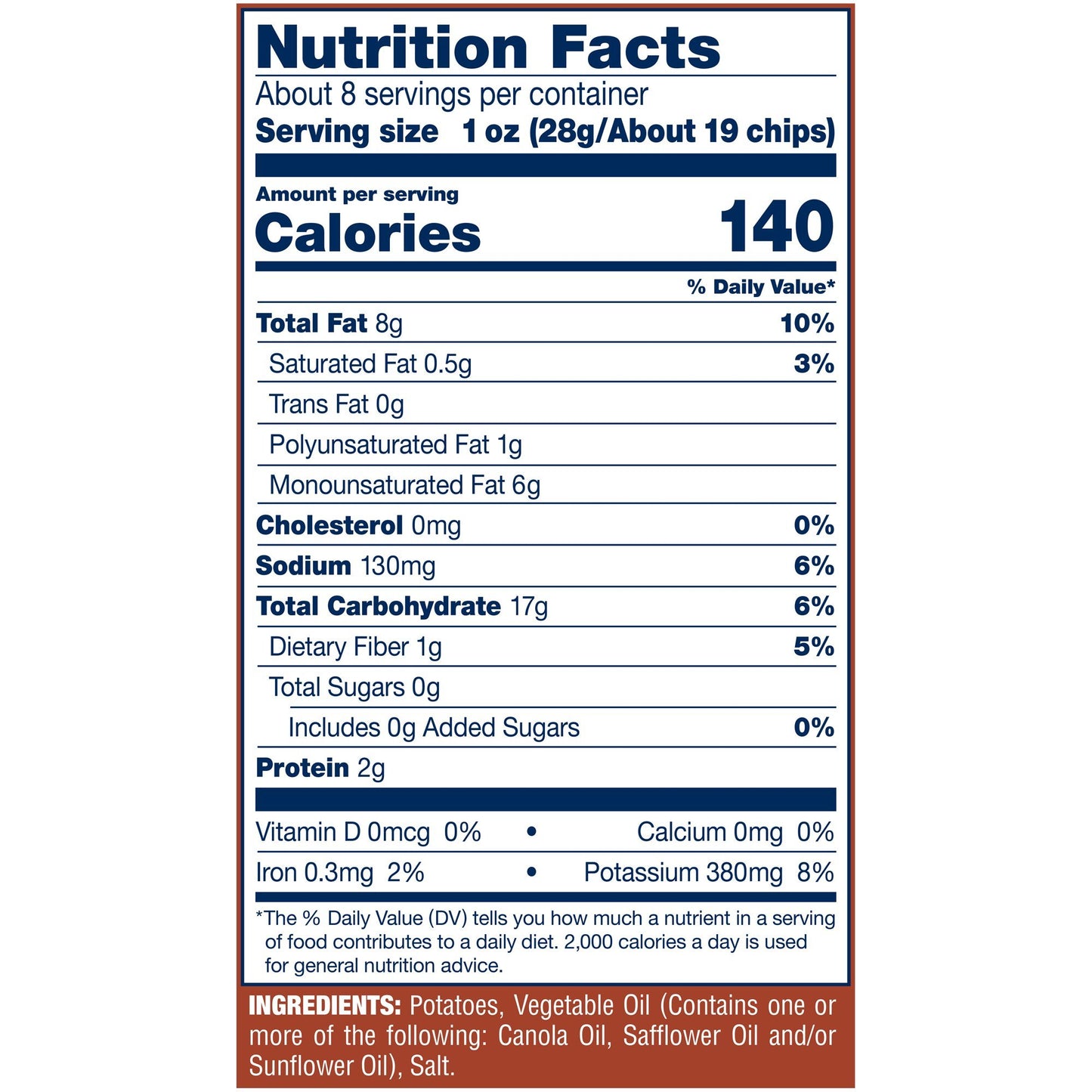 Cape Cod Potato Chips, Russet Kettle Cooked, 7.5 Ounce