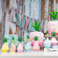 Gyufise 1Pcs Pineapple Cake Topper 20Pcs Pineapple Donut Cupacke Toppers Glitter Hawaiian Luau Aloha Summer Tropical Theme Baby