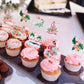 Gyufise 36Pcs Flamingo Cupcake Toppers Tropical Aloha Luau Picks Paper Multi-2