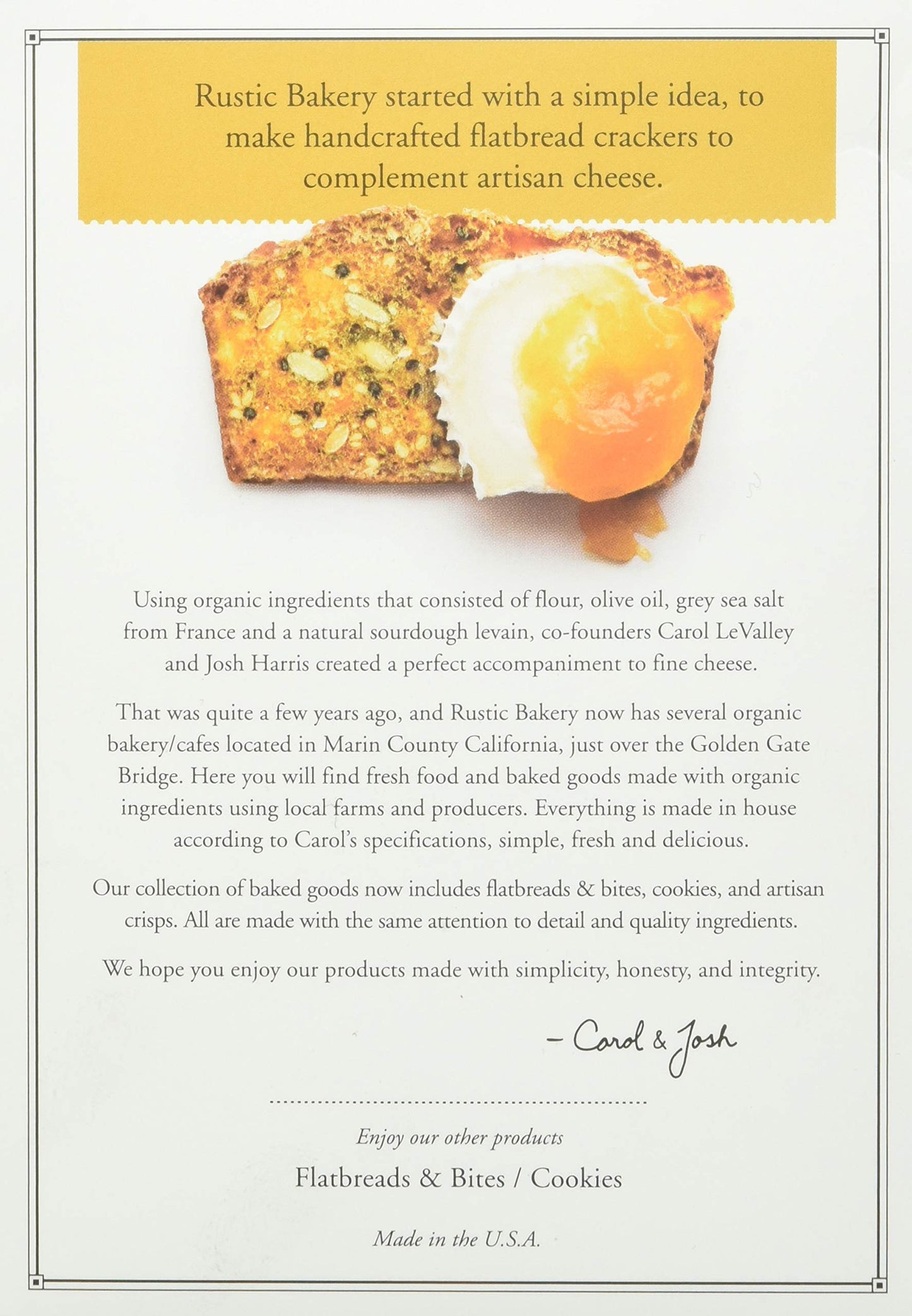 Rustic Bakery, Citrus, Ginger & Thyme Crisps, 5 Ounce