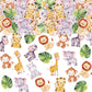 Cyodoos Edible 42Pcs Monkey Cupcake Toppers Wafer Paper Animal Zoo Theme Monkey Cupcake Picks Baby Shower Kids Birthday Party Ca