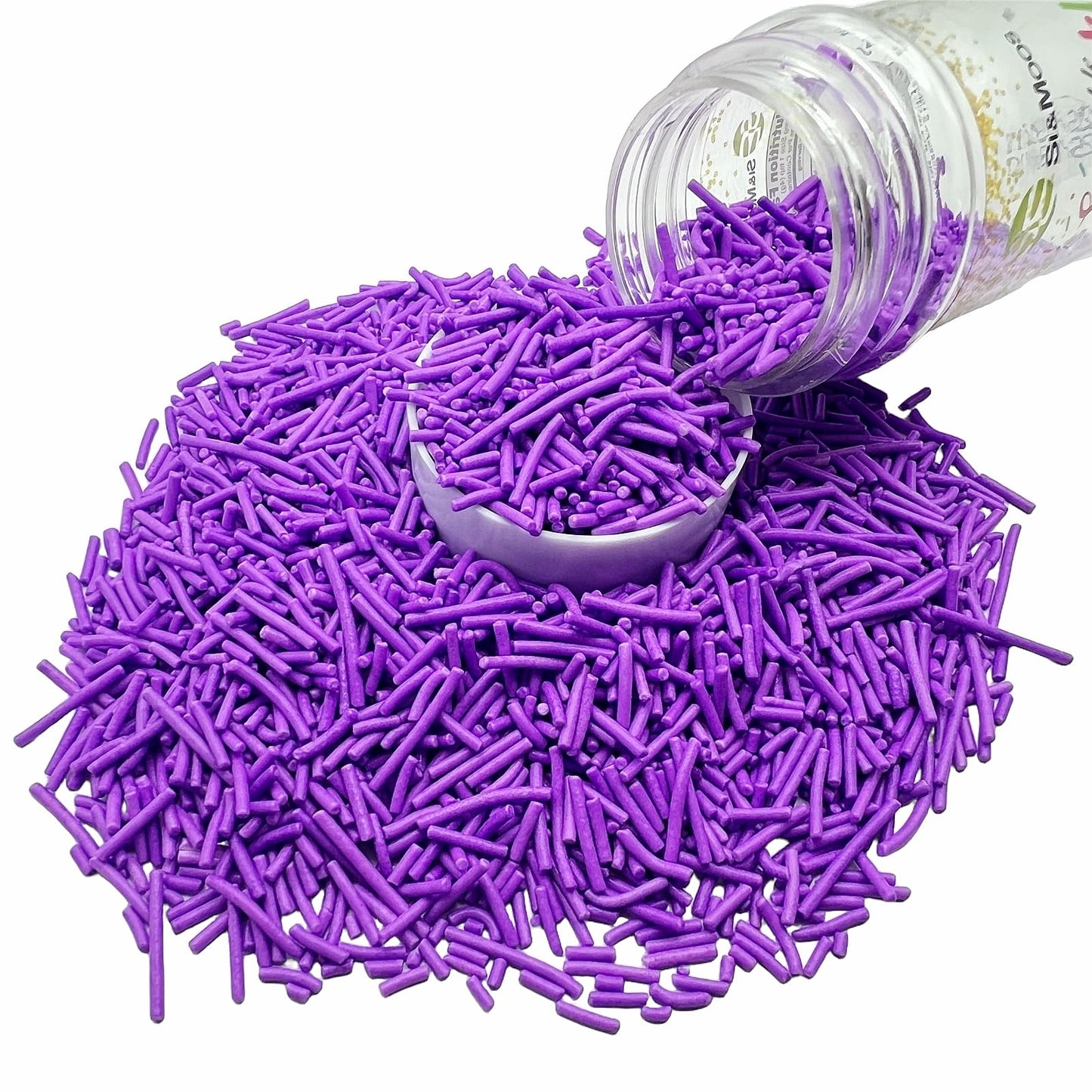 Se Si&Moos Purple Jimmies Sprinkles Purple Sprinkles For Cake Decorating Edible Crunchy Jimmies For Topping Ice Cream, Cookies,