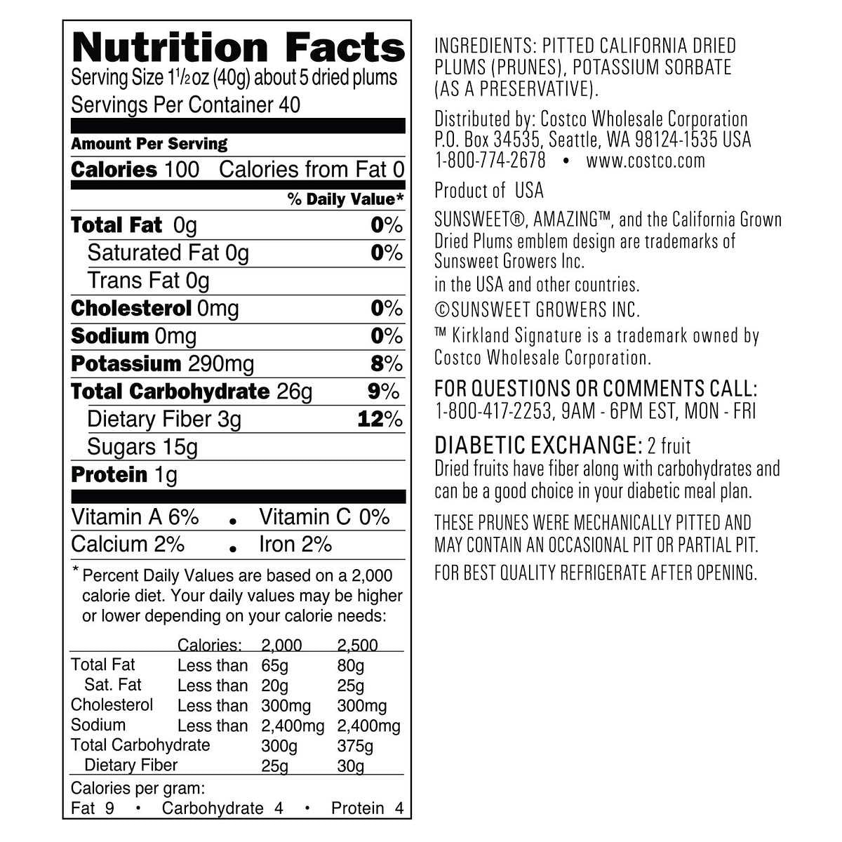 Signatures Dried Plums Pitted Prunes, 3.5 Pounds (2 Pack(3.5 Pounds))
