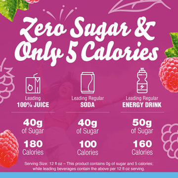 Crystal Light Sugar-Free Raspberry Iced Tea Naturally Flavored Powdered Drink Mix 6 Count Pitcher Packets
