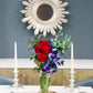 Kabloom Flowers - Mother'S Day Collection - Bouquet Of Red Roses And Blue Orchid With Vase.Gift For Birthday, Anniversary, Get W