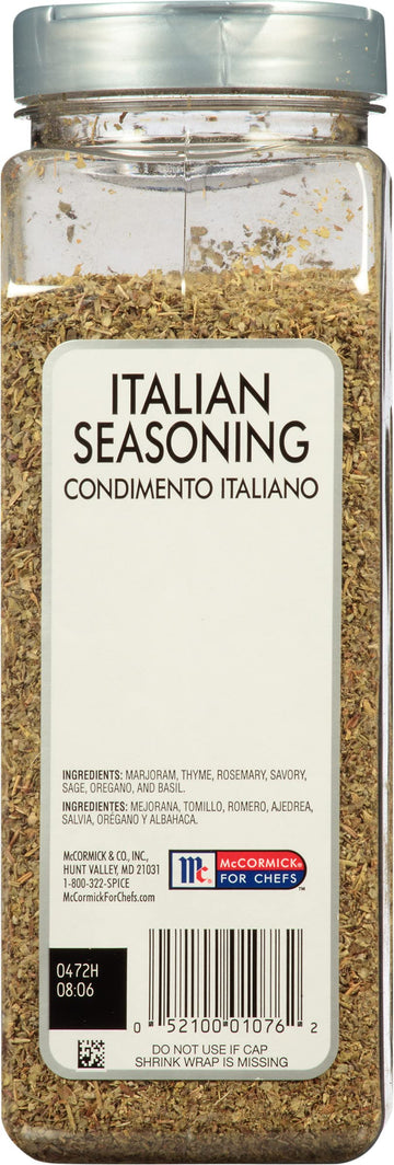 McCormick Culinary Italian Seasoning Blend, 6.25 oz - Ideal for Pasta, Meatballs, Pizza, Soups, Chicken, and Mediterranean Dishes