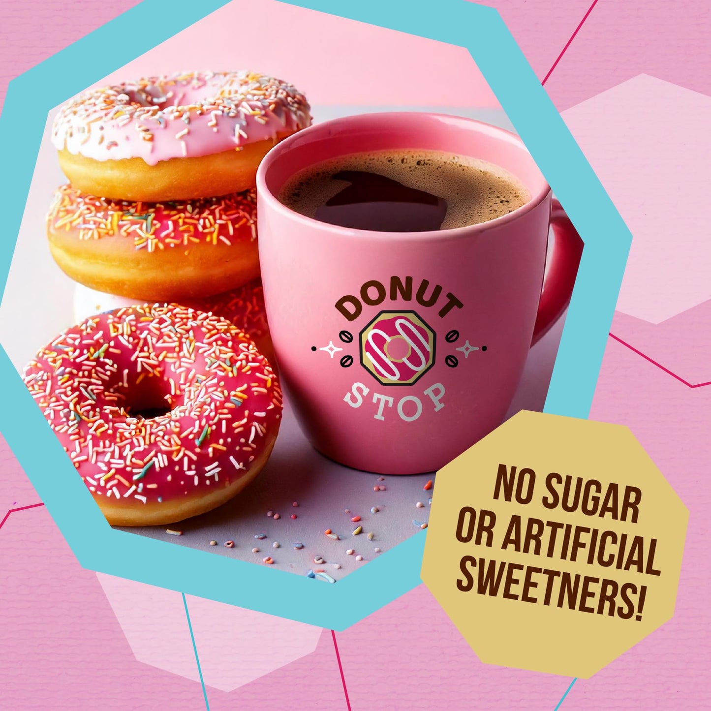 Donut Stop Donut Flavored Coffee Pods, Compatible with 2.0 K-Cup malt-inspired, 40 Count, Old Fashion