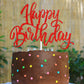 Notbadsys Birthday Cake Decorations, Gold Glitter Letters, Red, Model S1-1-(????)