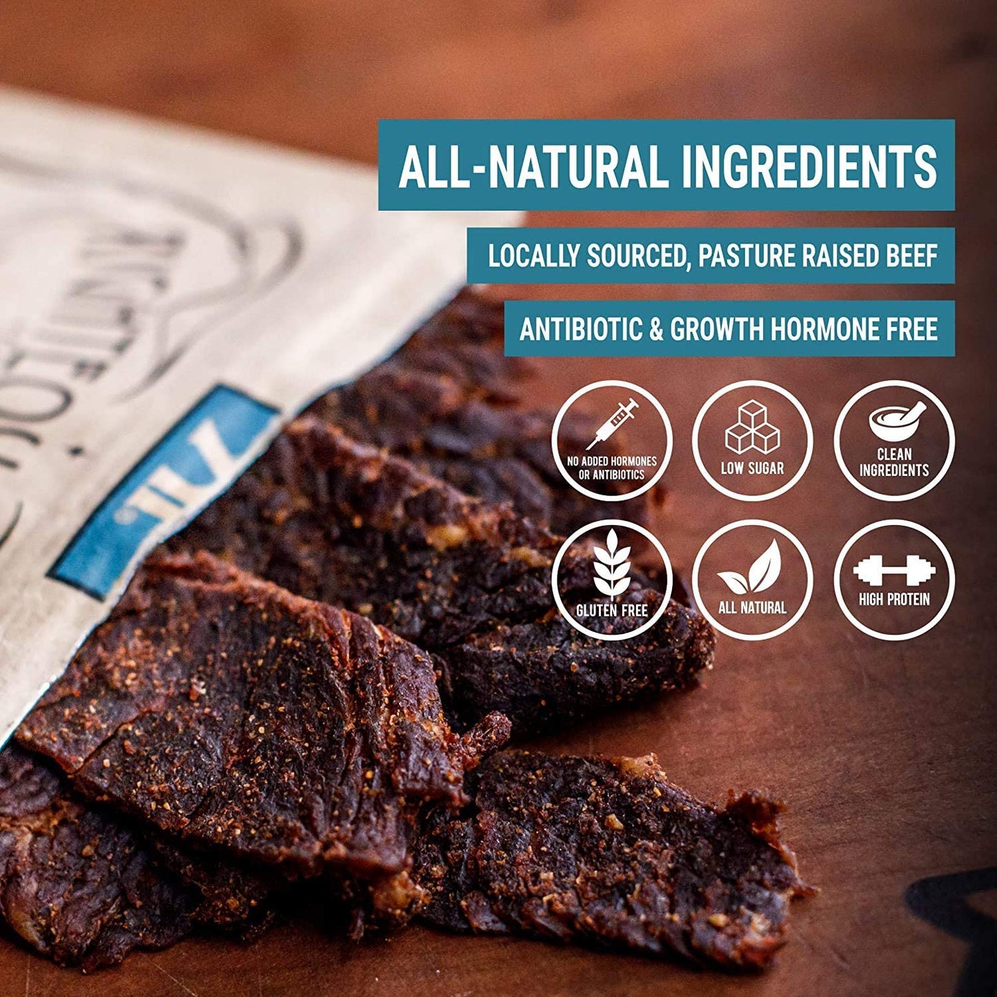 Righteous Felon Beef Jerky - Baby Blues Bbq Jerky - Gluten-Free Snacks - All-Natural, Locally Sourced  Dried Beef Jerky - Low-Su