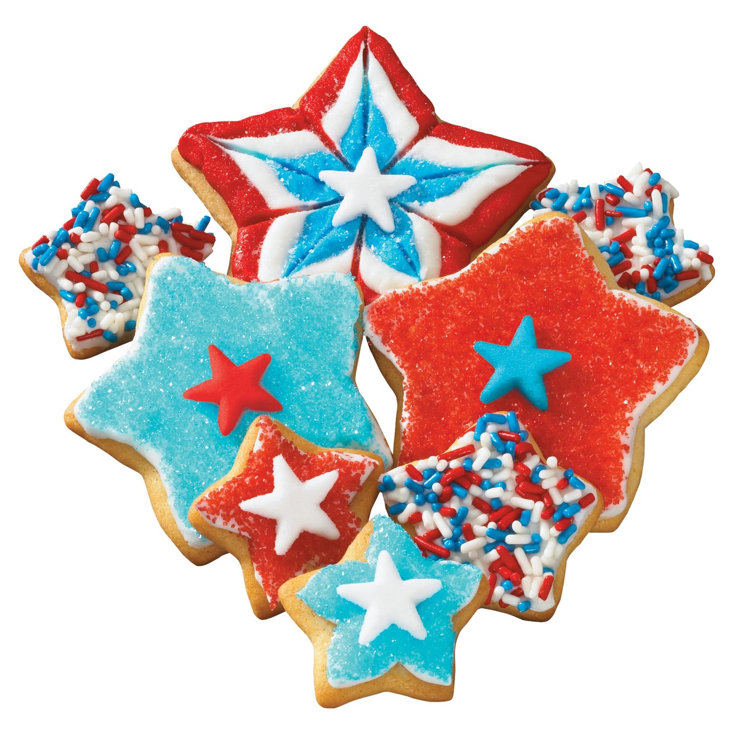 DecoPac Red, White, & Blue Sprinkles | Extra Large 26oz Pack | Cake Sprinkle Mix, Fancy Sprinkles For Cake Decorating, Handheld