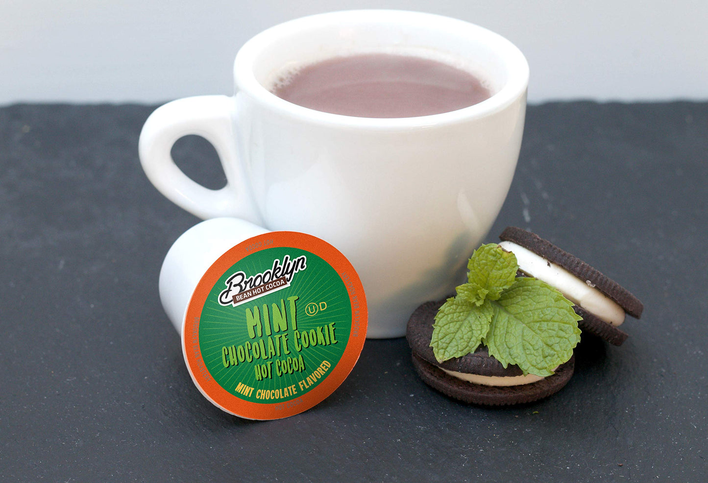 Brooklyn Bean Roastery Mint Chocolate Cookie Hot Cocoa K-Cup, 40 Count, For Keurig malt-inspired