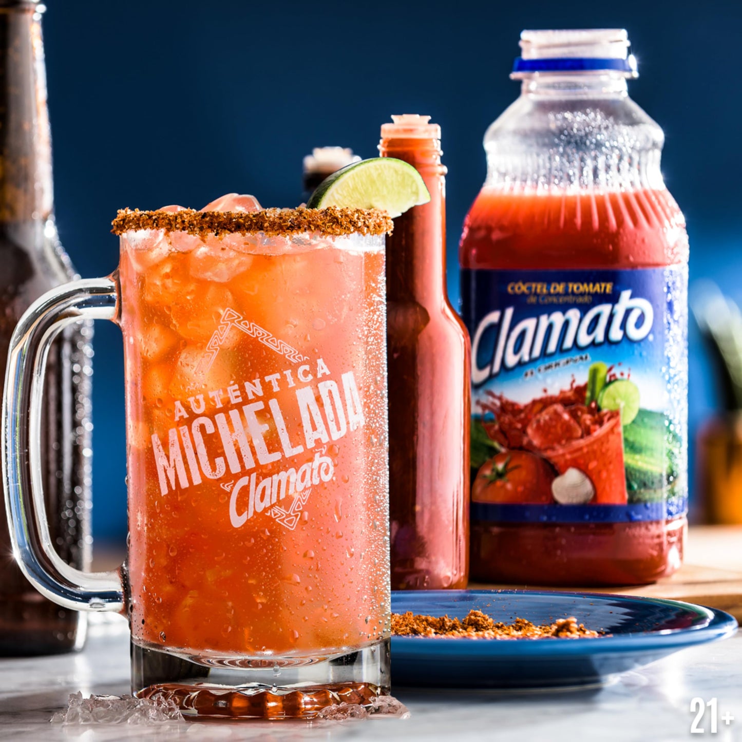 Clamato Original Tomato Cocktail 64 fl oz Bottle 2 Pack - Perfect Mixer for Michelada and Bloody Mary Drinks