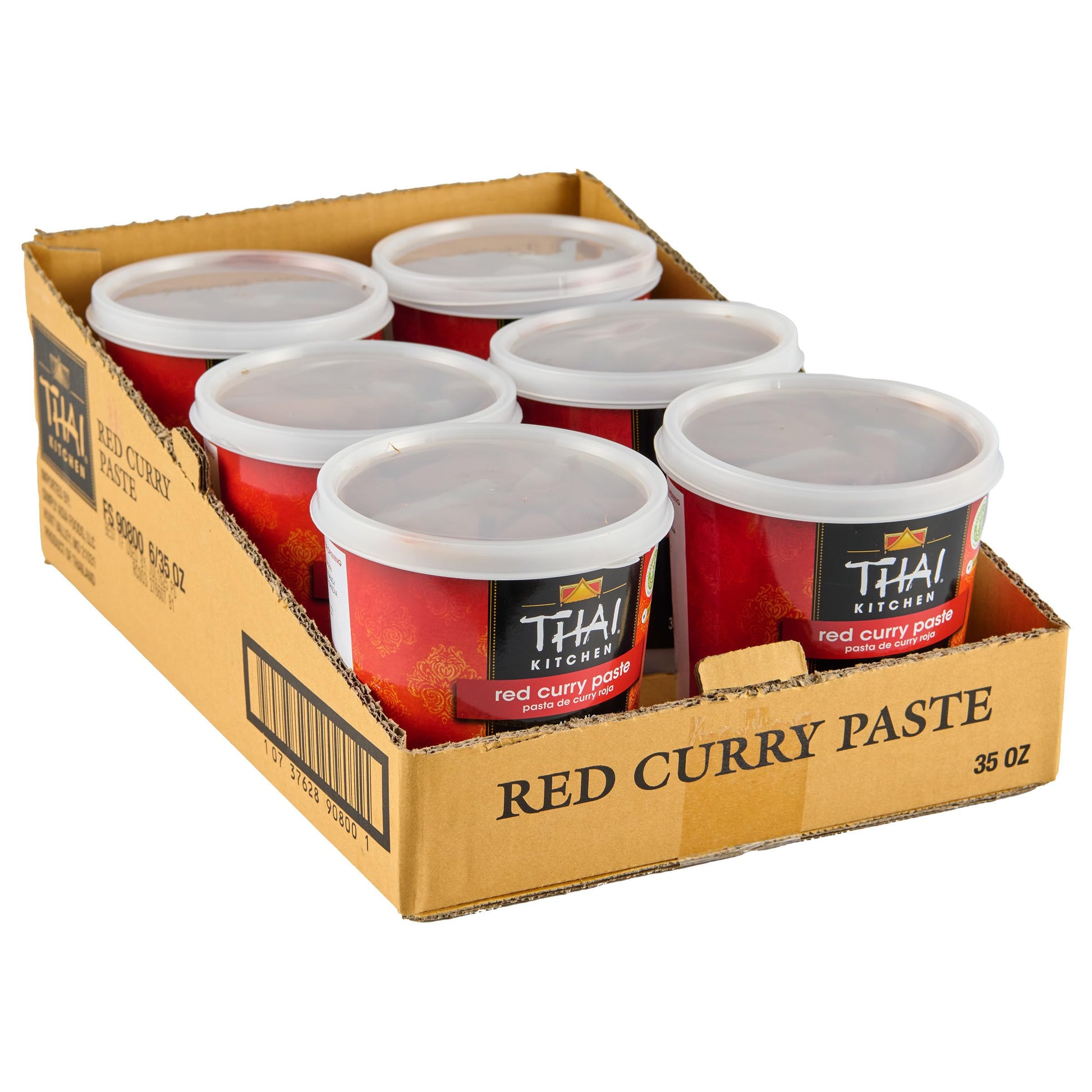 Thai Kitchen Red Curry Paste - 35 oz Tubs, Pack of 6, Red Chili Pepper, Lemongrass, Ginger, Ideal for Stir-Fries and Soups