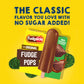 Popsicle Fudgsicle Original Fudge Pops No Sugar Added 18 Count For a Frozen Chocolate Dessert Frozen Dairy Dessert Pops With Onl