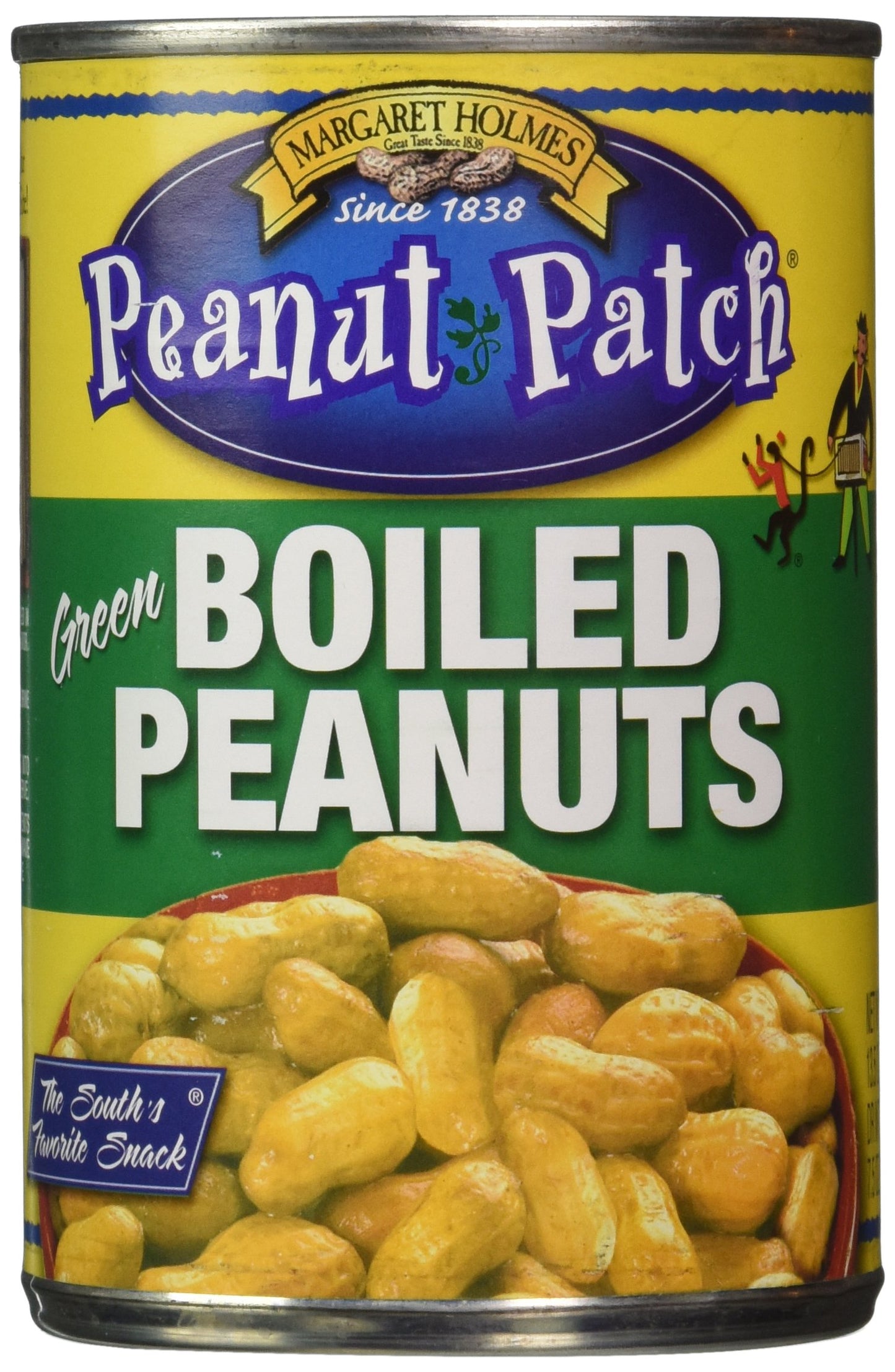 Margaret Holmes Green Boiled Peanuts, 13.5oz Can, Pack of 12