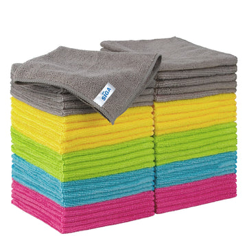 Mrsiga Microfiber Cleaning Cloth, All-Purpose Cleaning Towels, Pack Of 50, Size 118 X 118 In