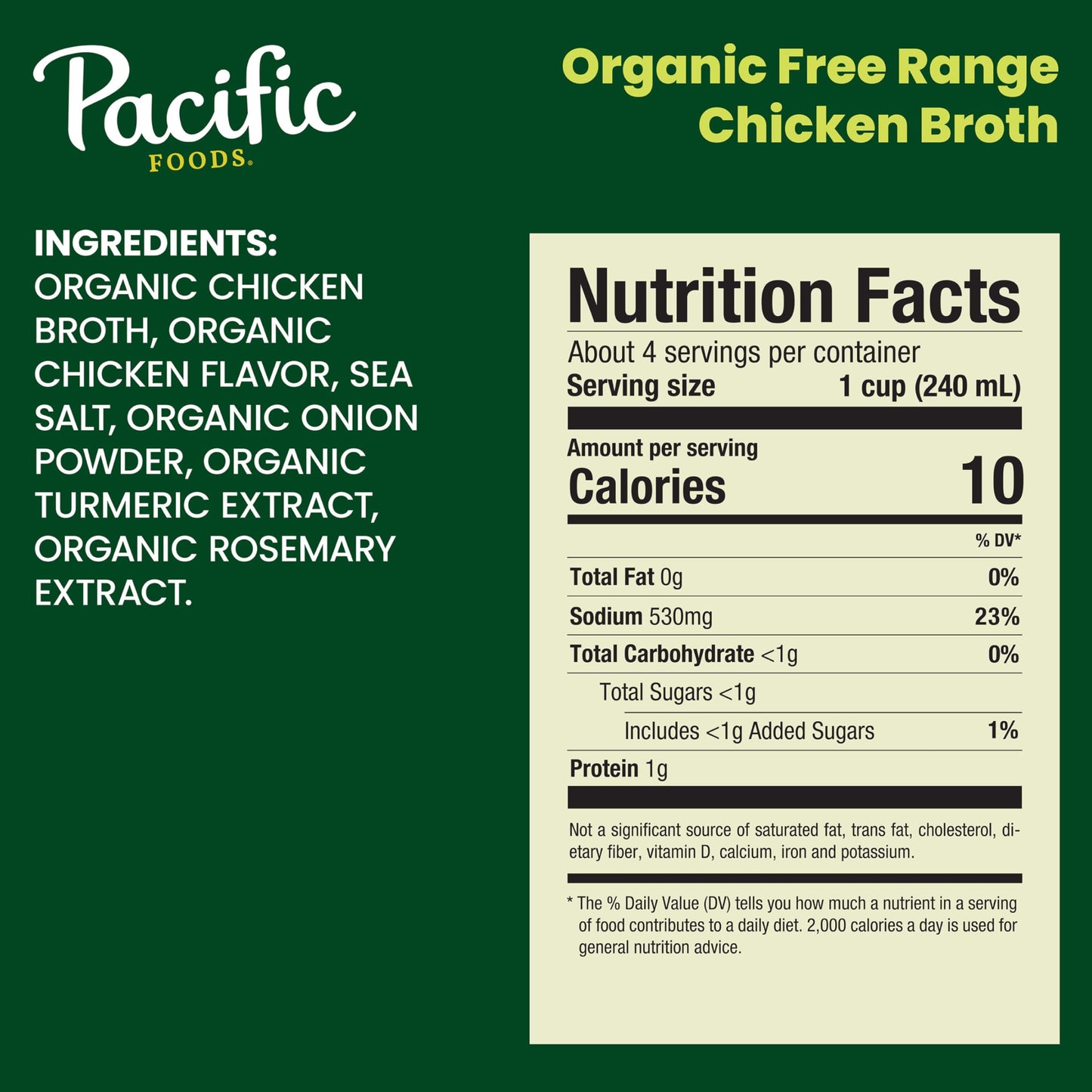 Pacific Natural Chicken Broth (6X4X8 Oz)