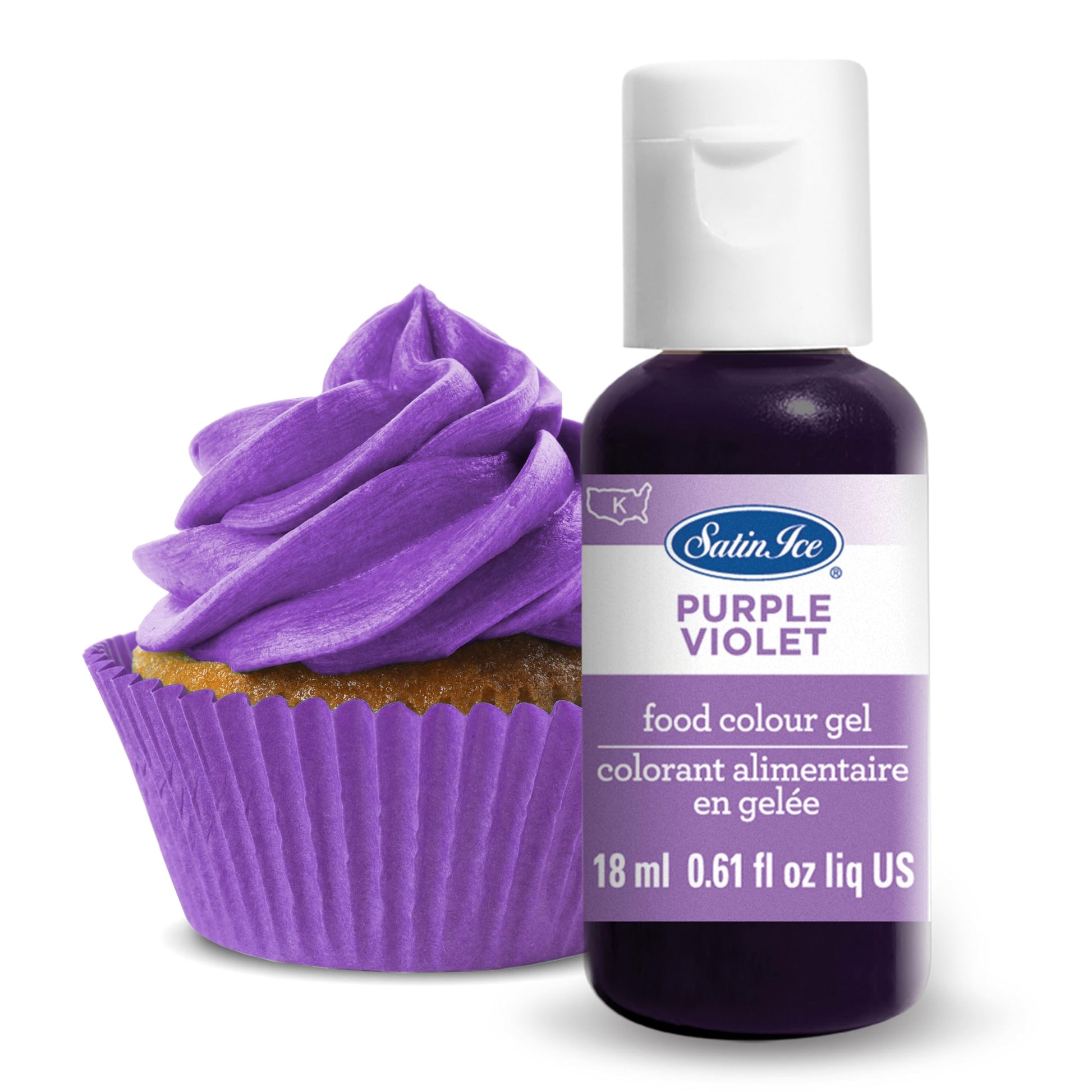 Satin Ice Liquid Gel Food Color, 0.61 fl oz, Purple
