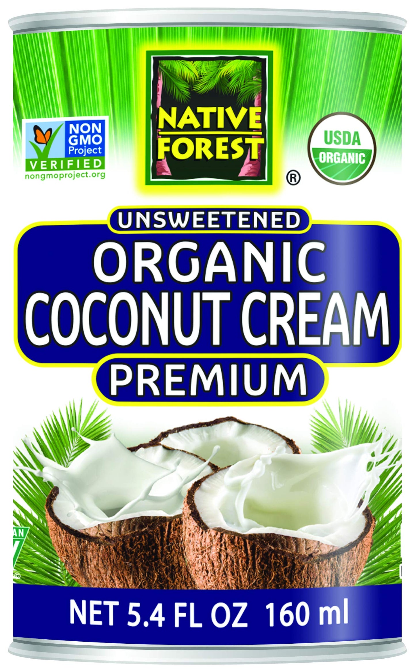 Native Forest Organic Premium Coconut Cream, Unsweetened, 5.4 Ounce Can