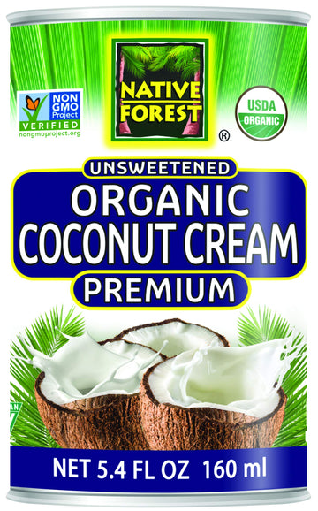 Native Forest Organic Premium Coconut Cream, Unsweetened, 5.4 Ounce Can