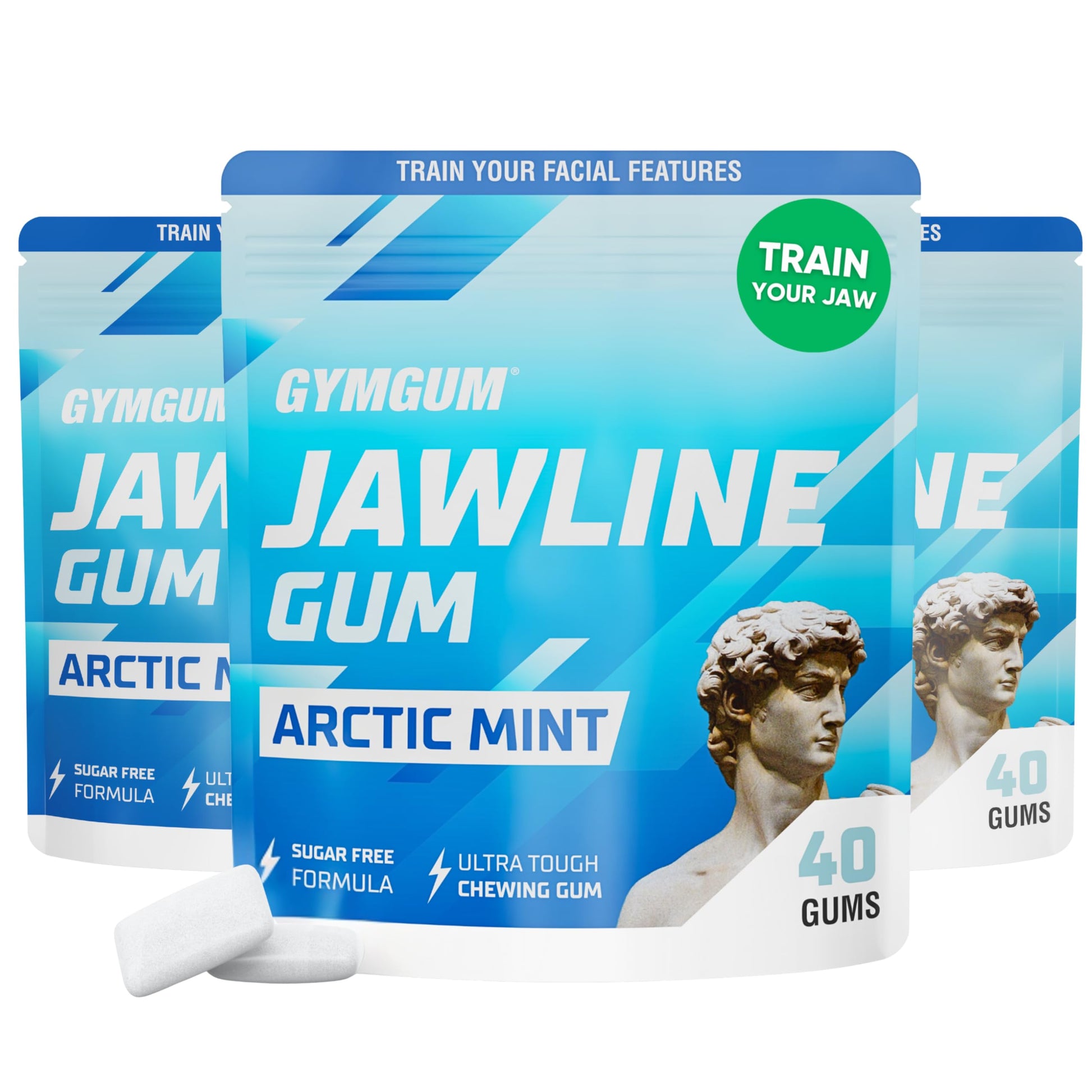 Gymgum Jawline Gum | Hard Chewing Gum For Jaw Strength | Train Your Facial Features - Mewing Jaw Gum | Ultimate Jawline Exercise