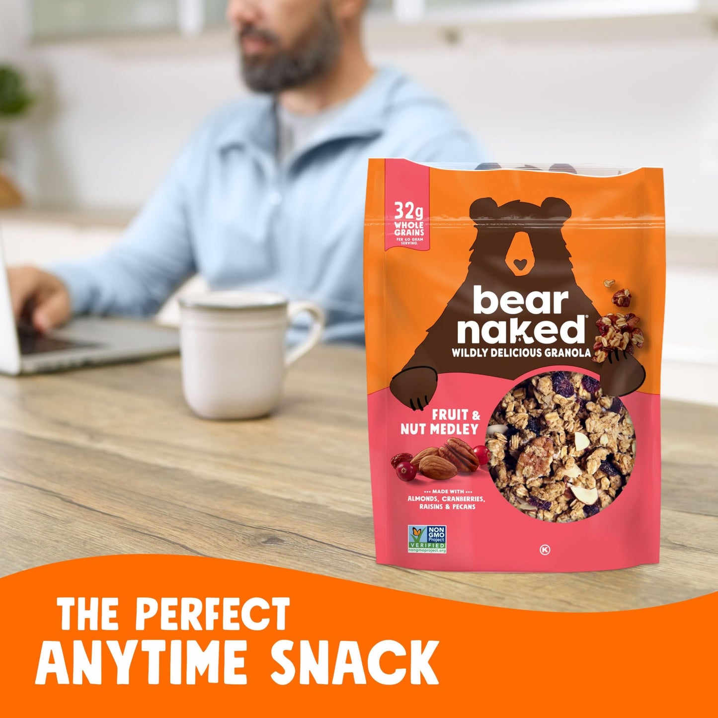 Bear Naked Granola Cereal, Breakfast Snacks, Fruit And Nut, 12Oz Bag (1 Bag)